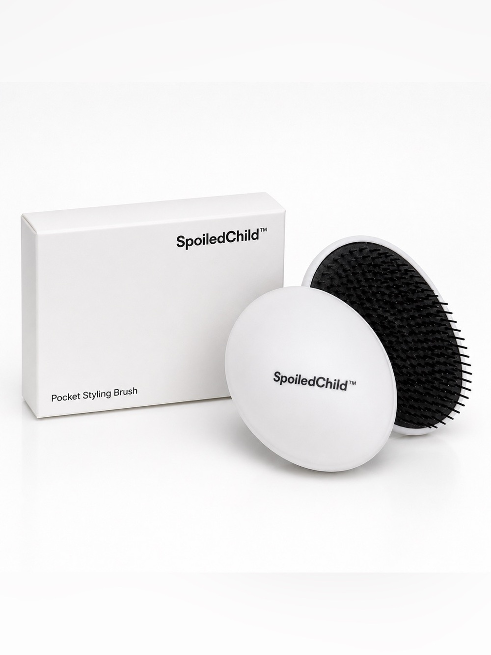 SpoiledChild White & Black Pocket Styling Brush by SpoiledChild